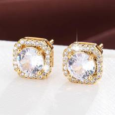 Smycken Shein Cubic Zirconia Decor Stud Earrings