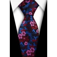Men - Multicoloured Ties Shein Men Floral Pattern Tie - Versatile For All Occasions