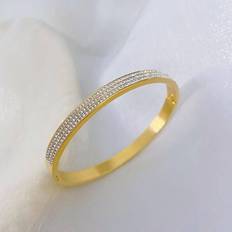 Smycken Shein Cubic Zirconia Decor Bangle