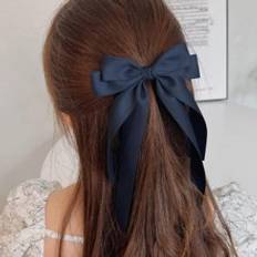 1pc Women Solid Bow Elegant Alligator Hair Clip