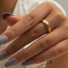 Smycken Shein Solid Cuff Ring