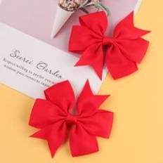 Red Hair Accessories Shein 2pcs Red Bow Hair Clips New Year