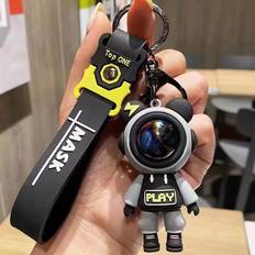Aluminium Keychains Shein 1pc Lightning Bear Shaped Astronaut Keychain, Car Bag