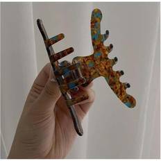 Brown Hair Clips Shein Straight Shape Hair Claw Casual
