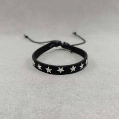 Smycken Shein Men Star Detail Bracelet Pu Leather Multicolor