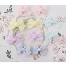 Multicolour Hair Clips Shein 10pcs Toddler Girls Faux Pearl & Bow Hair Clip