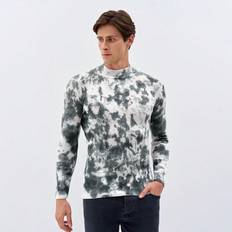 Tie Dye Jumpers Shein Men Tie Dye Mock Neck Sweater