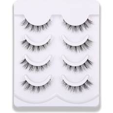 Cosmetics Shein 4pairs Extra Long Full Strip False Eyelashes