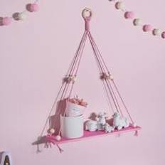 Pink Shelves Shein Macrame Vägghylla