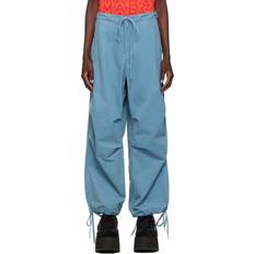 Baggy Drawstring Cargo Trousers - Blue