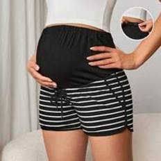 XXS Maternity & Nursing Wear Shein Maternity Striped Adjustable Drawstring Waist Shorts