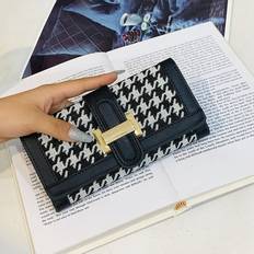 Plånböcker & Nyckelhållare Shein Houndstooth Pattern Fashion Long Wallet