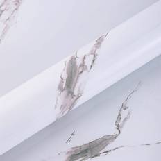 Shein 1roll Marble Print Waterproof Kitchen Sticker, Waterproof Washable Peel And Stick Contact Paper, Grey Granite Countertop Paper, Renovation Wallpaper F