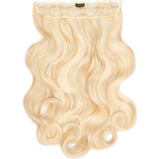 Lullabellz Thick 20" 1 Piece Curly Clip In Extensions 20 inch Highlighted Champagne