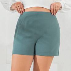 Shein Shorts Shein Plus Solid High Waist Shorts