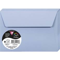 Sobres Clairefontaine 55726 C Pollen Paquete de 20 sobres (11,4 x 16,2 cm, azul lavanda