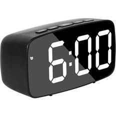 LED Väckarklocka Arc med vita siffror Svart