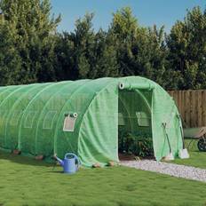 vidaXL green, 20 3 2 m Greenhouse Plant House with Steel Frame Polytunnel Greenhouse