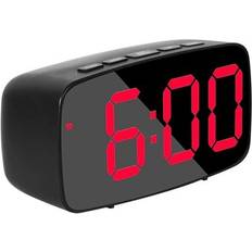 24.se LED Vækkeur Arc Med Røde Tal Sort