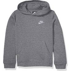 Ensfargede Overdeler NIKE Older Kid's Sportswear Club Pullover Hoodie - Carbon Heather/White (BV3757-091)