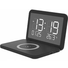 Teknikproffset Digital Väckarklocka & Termometer med QI laddning