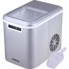 Ice Cube Machine 2,2L Icemaker Ice Cube Maker Ice Machine 12kg/24h Silber