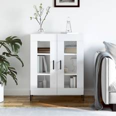 vidaXL 69,5 x 34 x 90 cm Konstrueret Træ Hvid Højglans Skænk 69.5x90cm