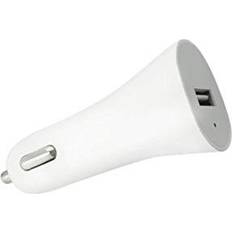 Biloplader med USB-stik 1A Hvid
