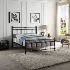 SlumberWorx King BAYFORD TRADITIONAL BLACK METAL BED FRAME