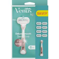 Gillette Venus Deluxe Smooth Sensitive RoseGold Razor- 8 Blades