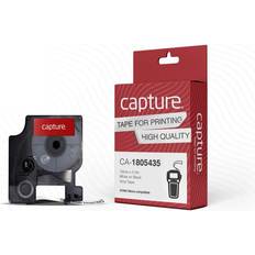 Kontorartikler Capture Rhino Tape 12mm White On Black