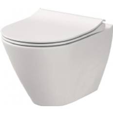 CERSANIT Toiletter & WC CERSANIT Hængeskål City Oval rimless m/s.c. sæde [Levering: 1-2 dage.]
