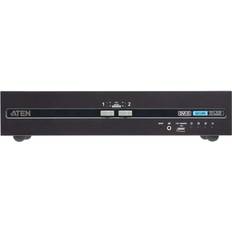 KVM-switchar Aten 2-Port USB 4K DVI Dual Display Secure KVM Switch with Card Read CS1142D4C-AT-G