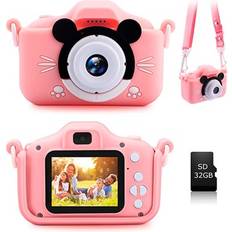 Digitalkamera børn MTP Products Børn Digitalkamera med 32GB Hukommelseskort Pink