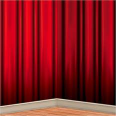 Beistle Red Curtains Backdrop