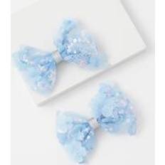 Blue Hair Clips Shein 2 Pcs Toddler Girls Sequins and Bow Decor Hair Clip