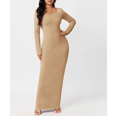 Lange Kleider - XXS Shein Solid Maxi Bodycon Dress