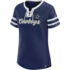 Women T-shirts Fanatics Women's Navy Dallas Cowboys Original State Lace-Up T-shirt