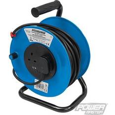 Silverline Power Master 303754 Cable Reel 240V Freestanding 13A 25m 2 Socket