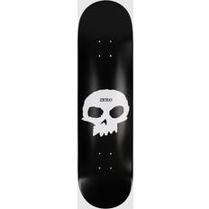 Decks Zero Single Skull 8.0" Skateboard Deck black white