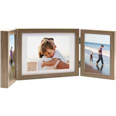 VidaXL Wall Decorations vidaXL Trifold Collage Light Brown 22x15 Photo Frame