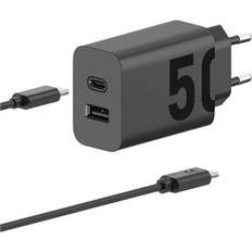 Motorola Batterier & Opladere Motorola TurboPower 50 Duo Vægoplader med USB-C Kabel SJMC502