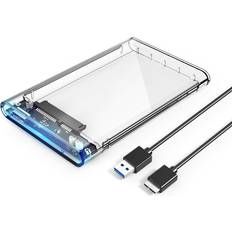 2.5 tum External Enclosures Orico 2.5 inch external hard drive enclosure clear case usb 3.0 for sata hdd ssd