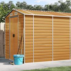 Opbevaringsbokse vidaXL Haveskur 191 x 980 x 198 cm Galvaniseret Stål Lysebrun