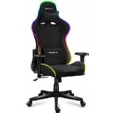 Chaises de jeu Huzaro Chaise gaming FORCE 6.2 Noir LED RVB, Chaise Bureau, Pc Gaming, Ergonomique, Coussin Lombaire Têtière, Réglable, Pivotant