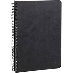 Cuir - Noir Sacs pour Ordinateur Clairefontaine 785361C collezione Age Bag Quaderno a spirale nero A5 14,8x21 cm 100 pagine a righe Carta Bianca 90 g Copertina in carta Lustrée a grana grossa effetto cuoio