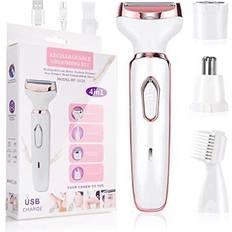 Haarentfernung ACWOO Acwoo elektrischer rasierer für frauen, 4-in-1 elektrischer damenrasierer, schme