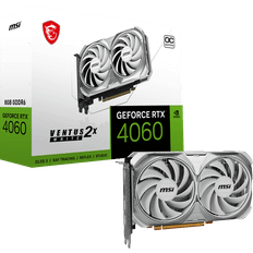 Msi gpu white MSI GeForce RTX 4060 Ventus 2X White OC HDMI 3xDP 8GB