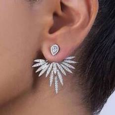 Smycken Shein 1pair Cubic Zirconia Decor Earrings