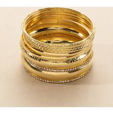 Smycken Shein 9pcs Rhinestone Decor Bangle